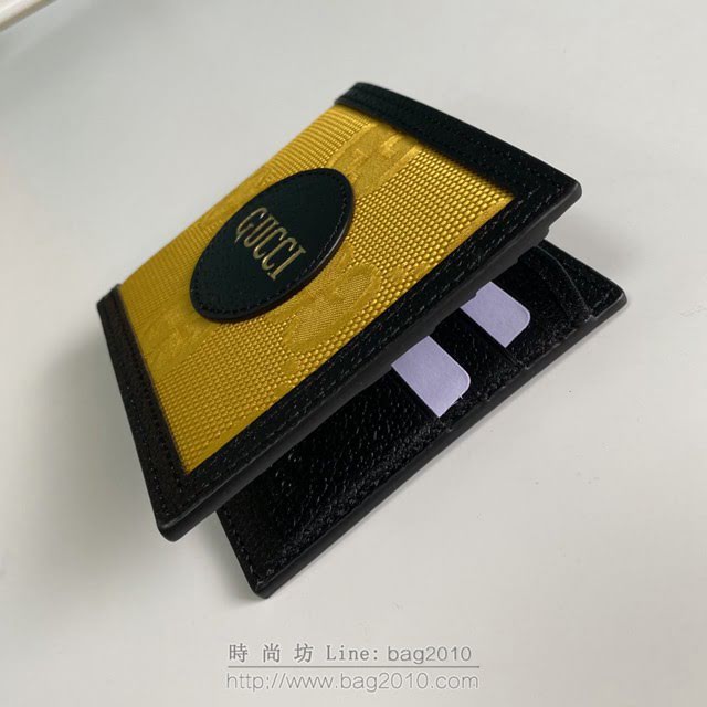 Gucci古馳包包 G家新款錢包 625573 古奇男士短夾錢包 黃布 gdj1413